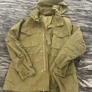 Women’s Olive Green COTTON MILITARY PARKA by Kooples Size M